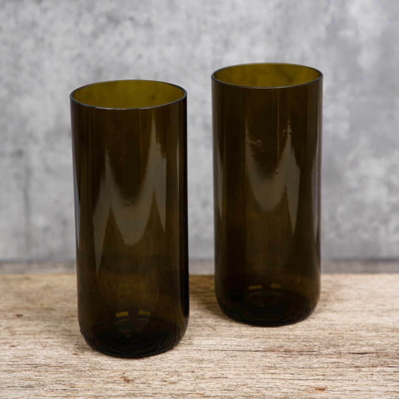 Set of Olive Brown Pint Glasses