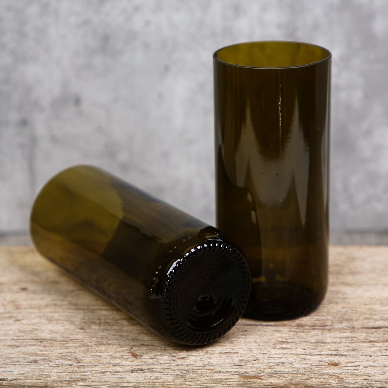Set of Olive Brown Pint Glasses
