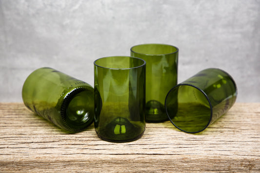Upcycled Tumblers made from waste wine bottles