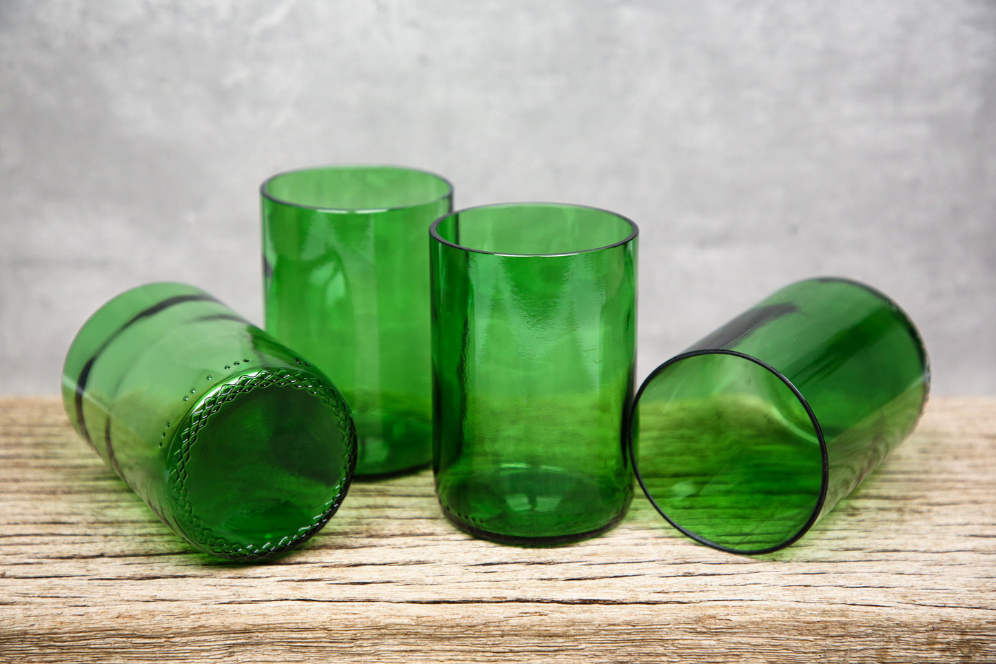 Green Wine Bottle Glasses