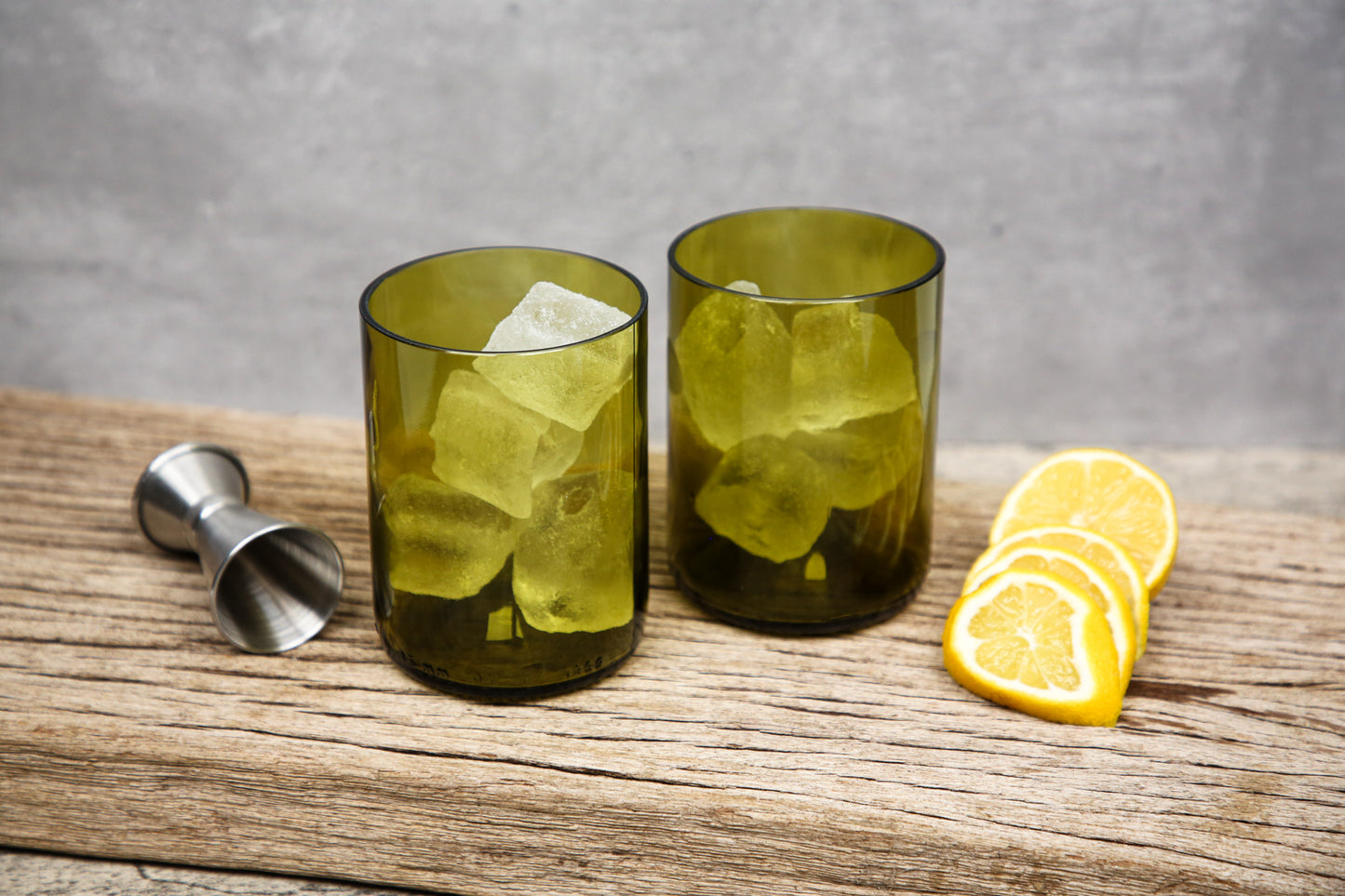 Set of Four Yellow Olive Tumbler