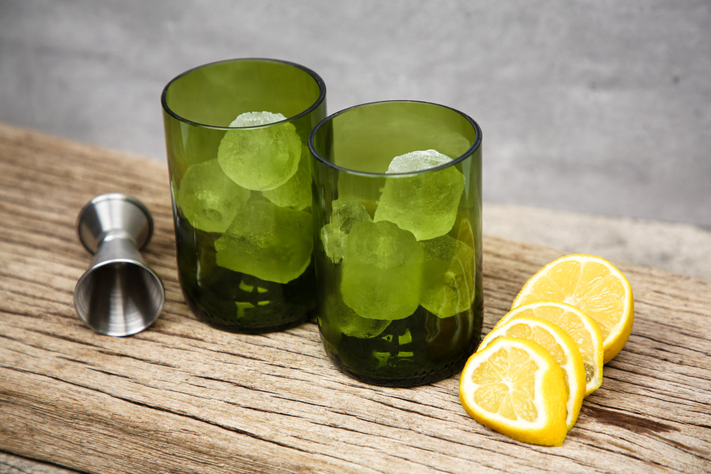 Set of Four Olive Tumblers