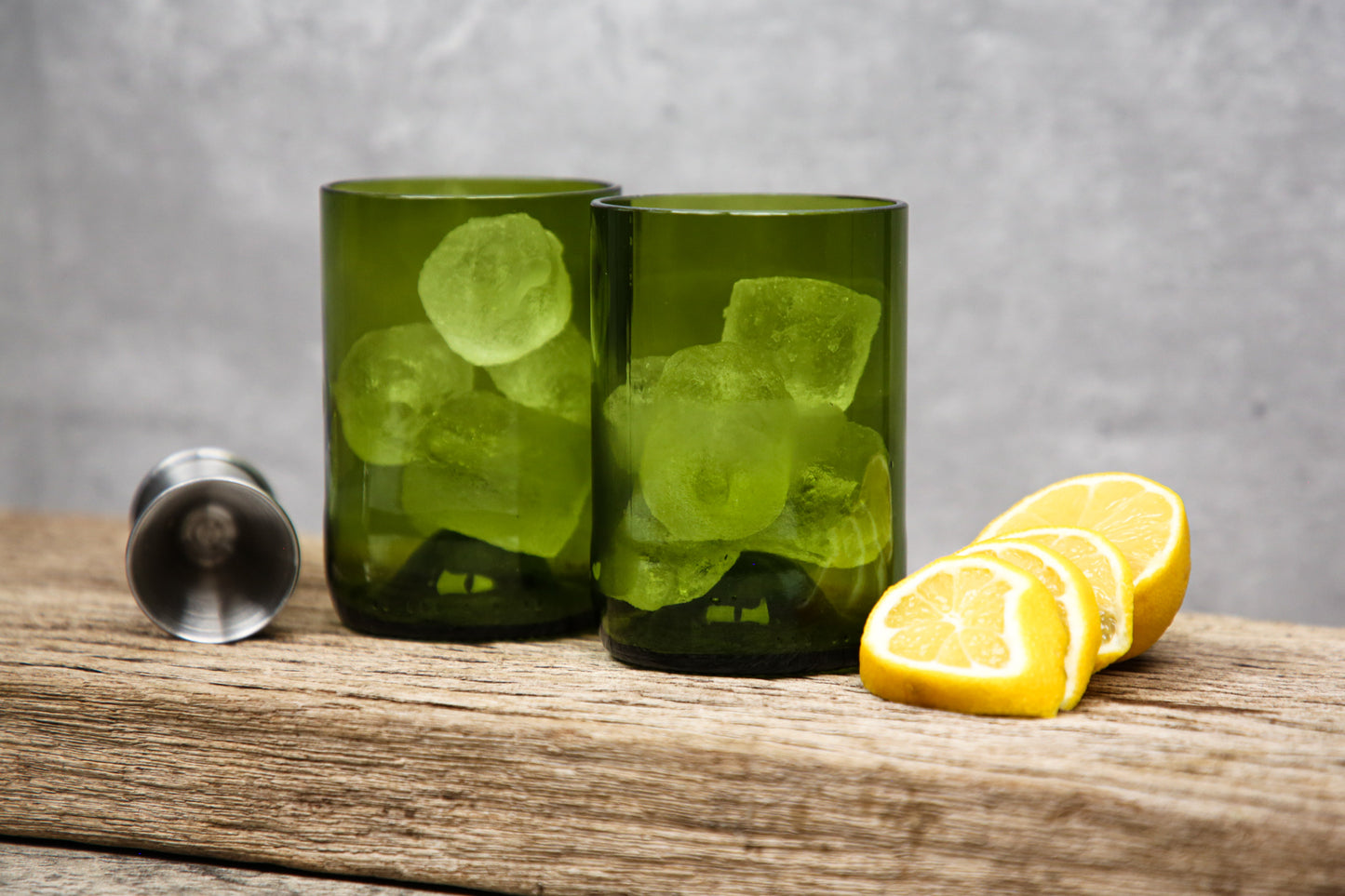 Set of Four Olive Tumblers