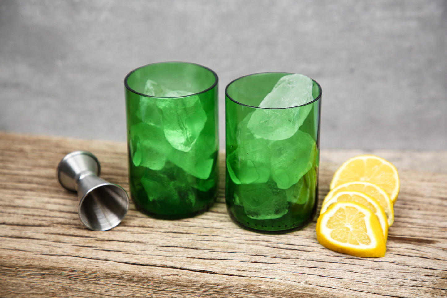 Set of Four Green Tumbler