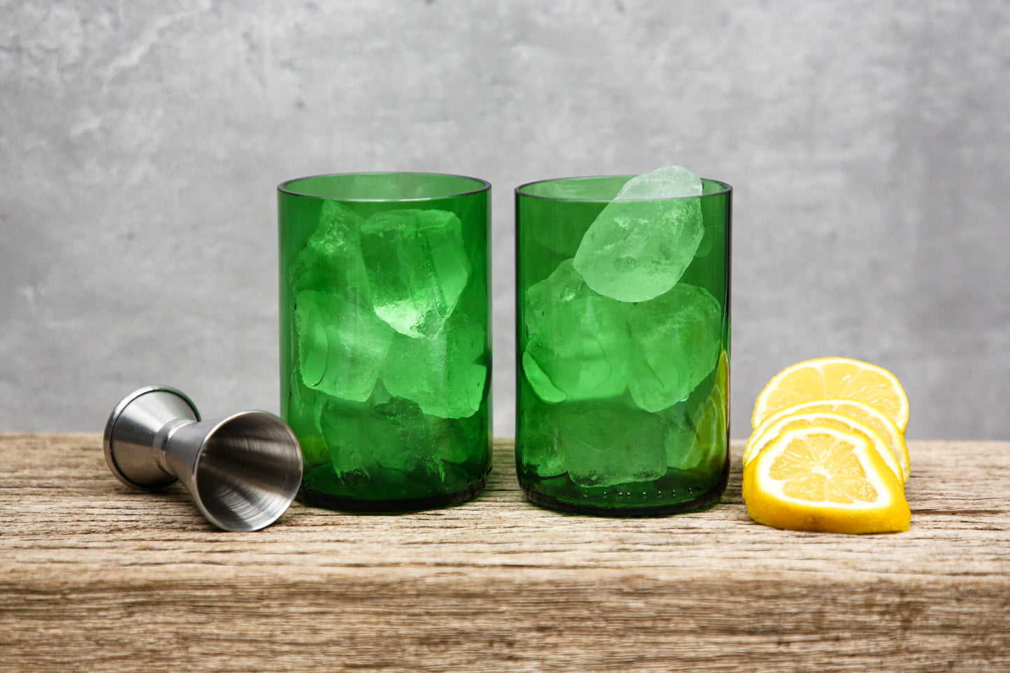 Set of Four Green Tumbler