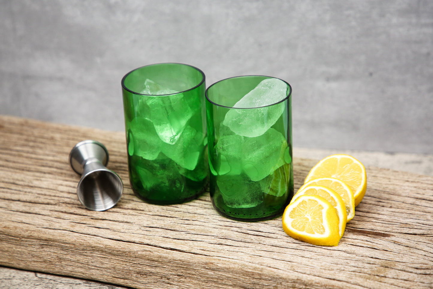 Set of Four Green Tumbler