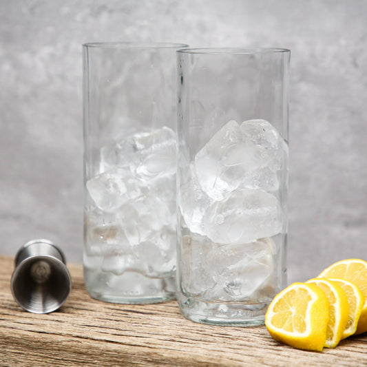 Upcycled Pint Glasses Made From Wine Bottles