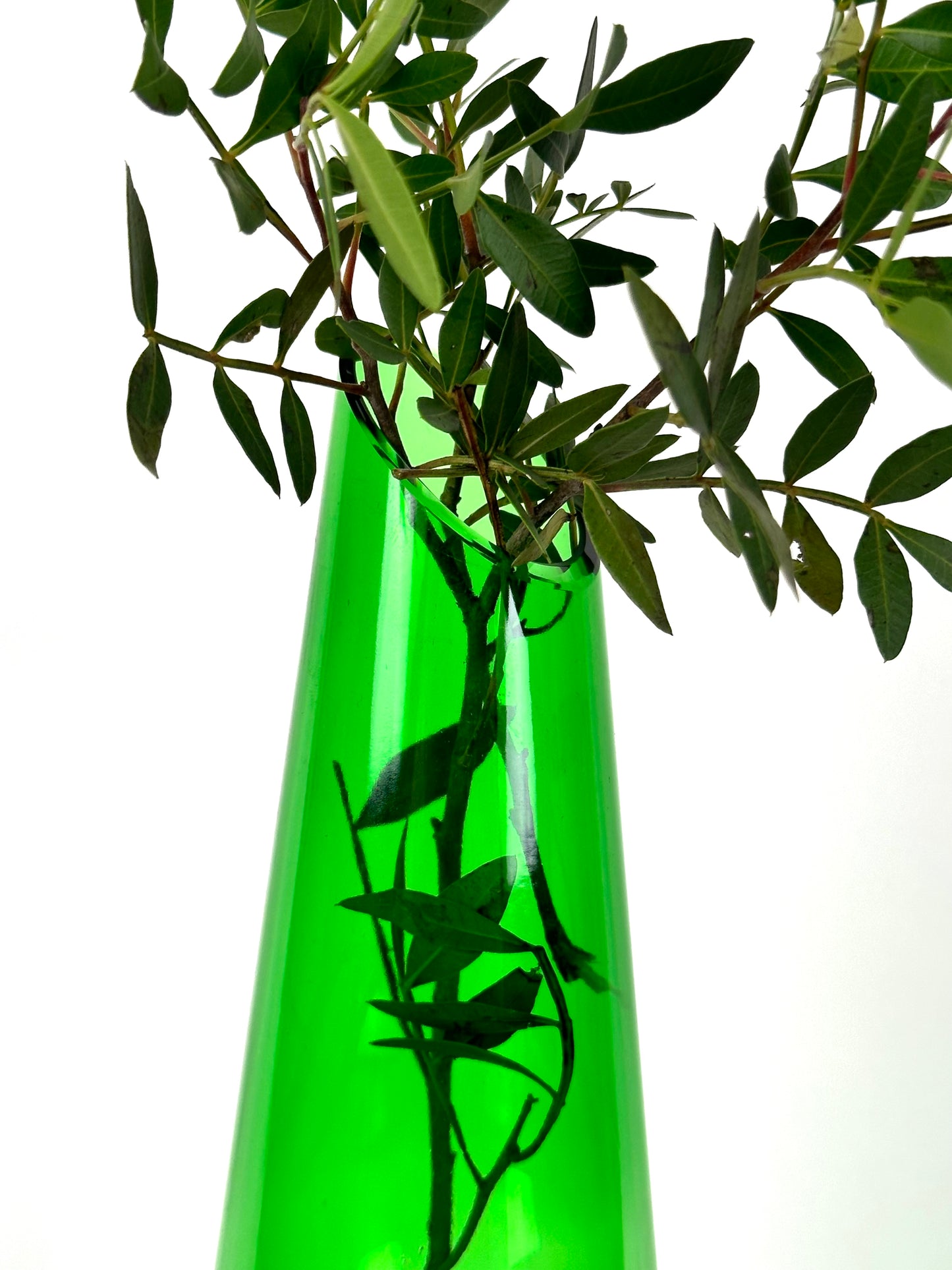 Green Bottle Vase