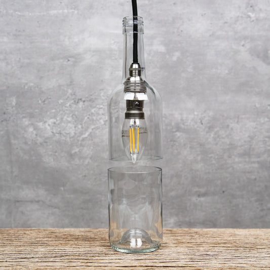Upcycled Clear Bottle Light