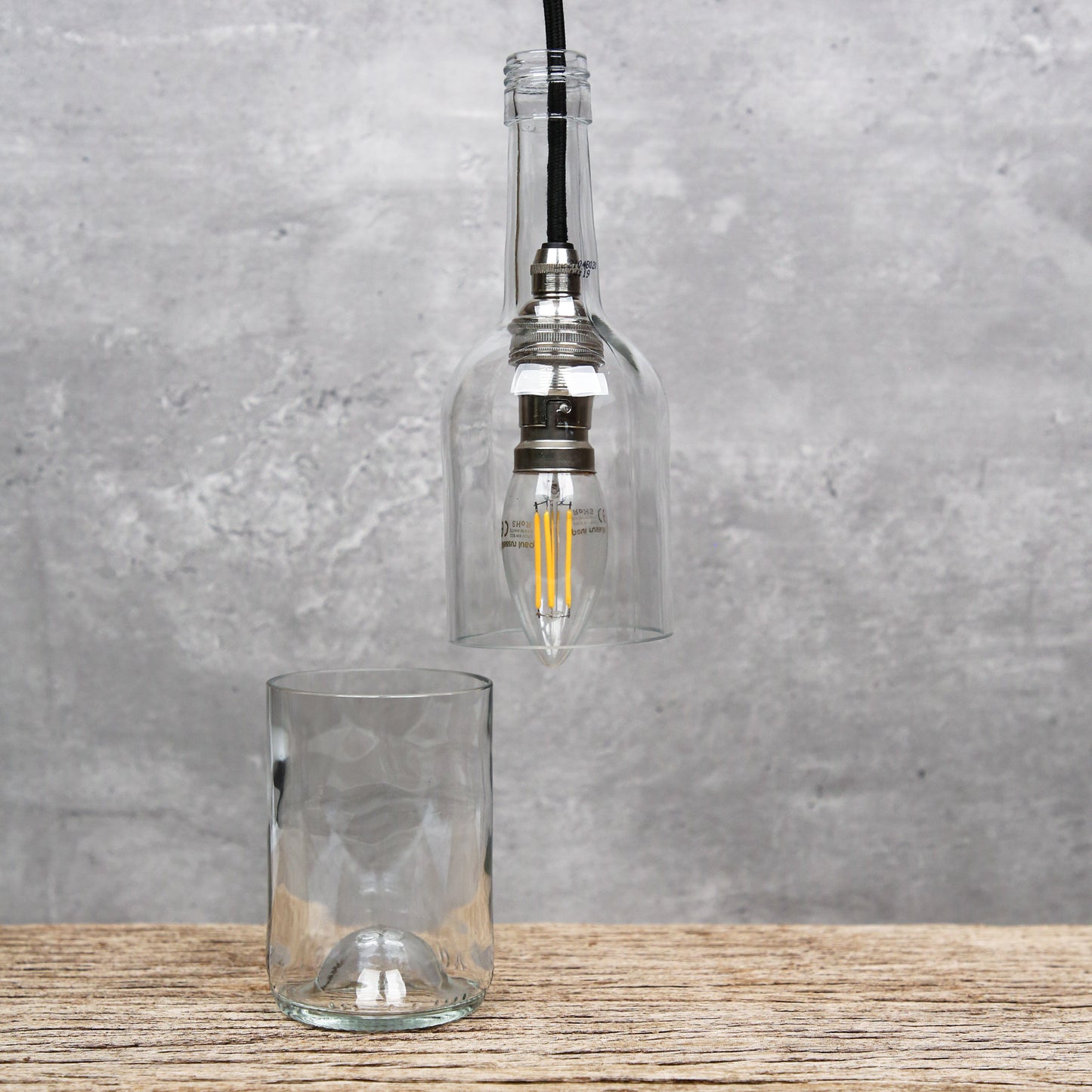 Upcycled Clear Bottle Light