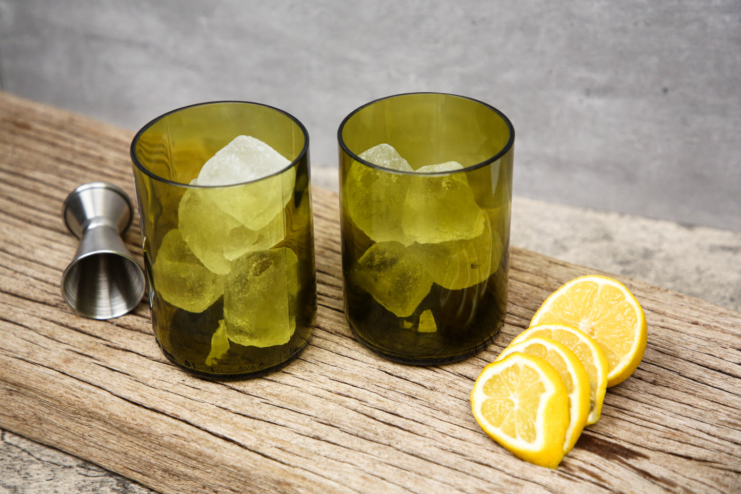 Set of Four Yellow Olive Tumbler