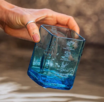 upcycled bombay sapphire glass