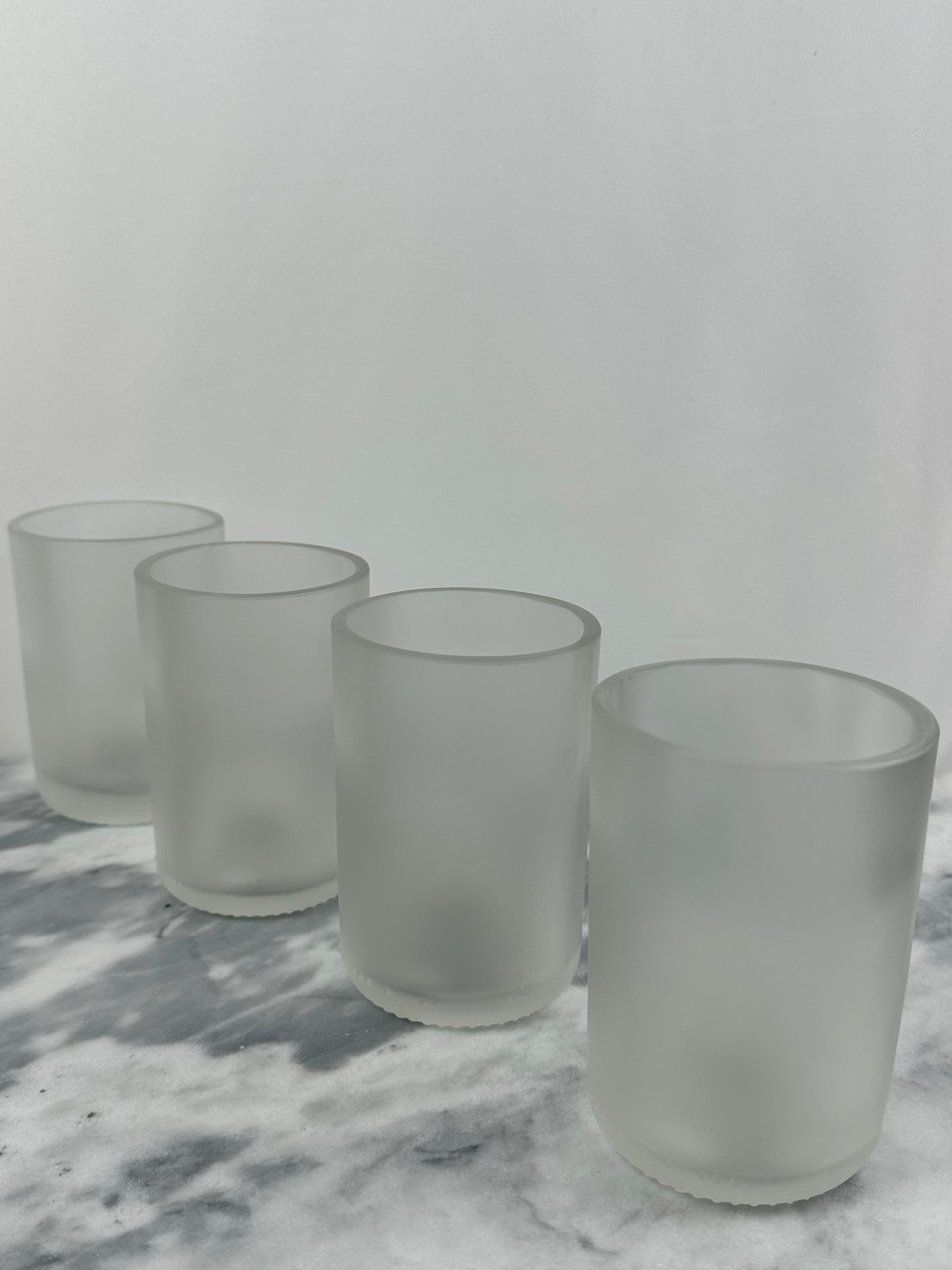 Set of Four Frosted Tumblers