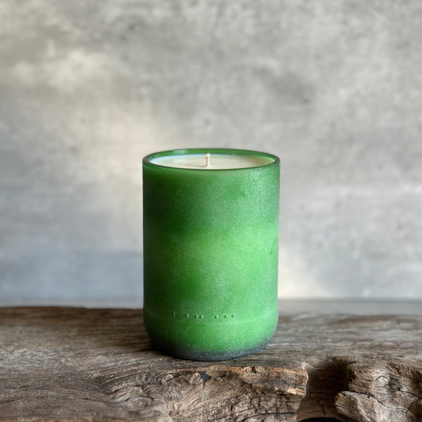 Green Frosted Candle